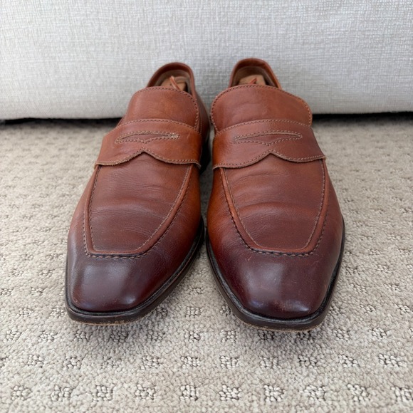 Donald J Pliner Italian Leather Penny Loafers Men‎ US 9.5M Brown Made in Italy main image 13
